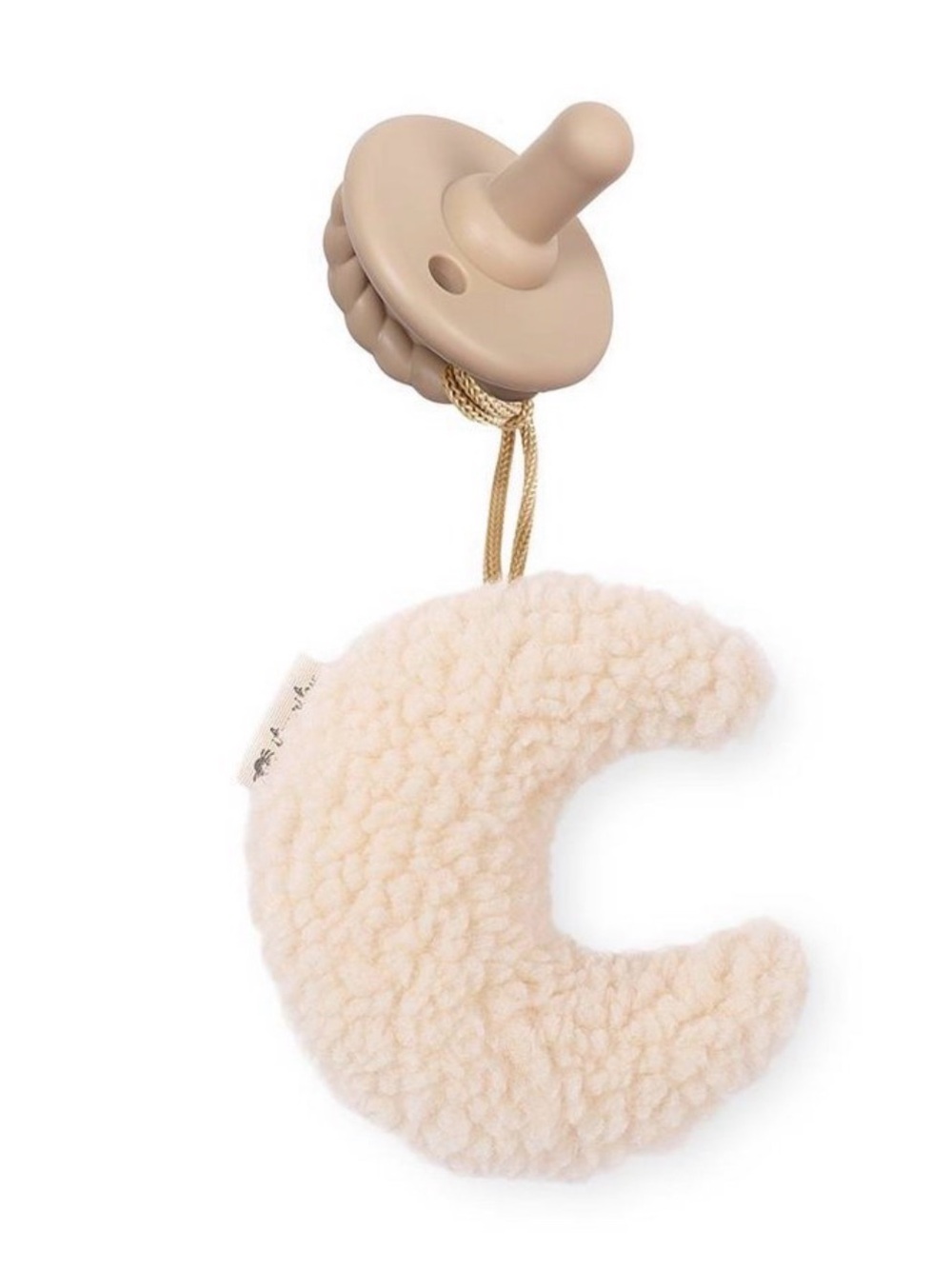 Itzy Ritzy Plush Moon Pacifier Lovey in Cream - Picture 3 of 3